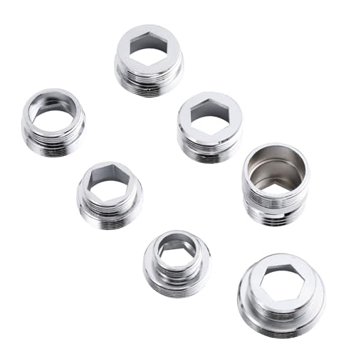 Operitacx 7 Stück Teiliges Wasserhahn Adapter Kupferadapter für Spüle Anschlussmöglichkeiten für Verschiedene Wasserhähne Einfache Installation Hochwertige Langlebige Zubehörteile Operitacx 7 Stück Teiliges Wasserhahn Adapter Kupferadapter für Spüle Anschlussmöglichkeiten für Verschiedene Wasserhähne Einfache Installation Hochwertige Langlebige Zubehörteile von Operitacx