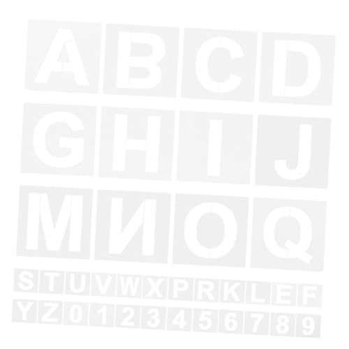 Operitacx 72 Stück Teiliges Buchstaben Zahlen schablonen Langlebigem Kunststoff Wiederverwendbar für Präzises Spraypainting Wänden Leicht Benutzerfreundlich für DIY kunstprojekte Operitacx 72 Stück Teiliges Buchstaben Zahlen schablonen Langlebigem Kunststoff Wiederverwendbar für Präzises Spraypainting Wänden Leicht Benutzerfreundlich für DIY kunstprojekte von Operitacx