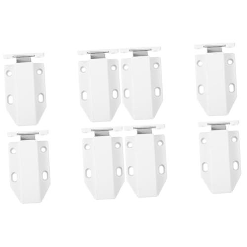 Operitacx 8 Stck. Magnetische Push Latch Schrankdämpfer Druckverschluss für Schränke Küchenschränke Bücherschränke Einfaches Öffnen Automatisches Schließen Weiß Großzügige Anwendung von Operitacx