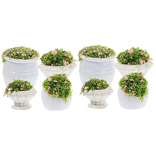 Operitacx 8 Stk Mini-pflanzvase Blumenvasen Dekorativ Künstliches Winziges Grün Bonsai-blumenmodell Mini-pflanzenmodell Winzige Fälschung Mini-topfpflanze Plastik Kleiner Bonsai Miniatur von Operitacx