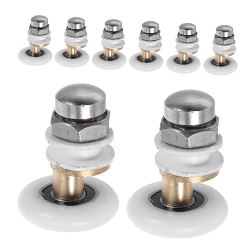 Operitacx 8 Stück Glastürrollen Duschtürrollen Räder Ersatz Für Duschschiebetüren Duschtürrollen Schienen Schiebetüren Räder Duschtürersatz von Operitacx