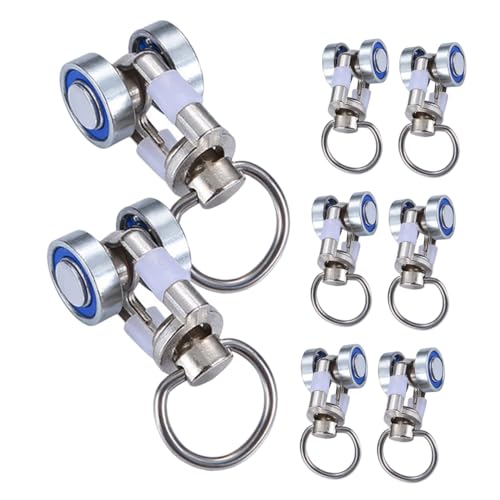 Operitacx 8 Stück Teiliges Metall Vorhang Schienenrollen mit Geräuschlose Gardinen Rollgleiter Stabile Konstruktion Reibungslose Gleiteigenschaft Geeignet für Deckenmontage und Diverse von Operitacx