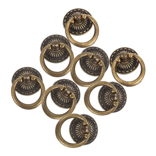 Operitacx 8 Stück Teiliges Vintage Möbelgriff Antike Runde Ring-schubladengriffe aus Zinklegierung Einzelnes Loch Bronze-farbene Retro Möbelbeschläge für Kommode Schrank Küche Operitacx 8 Stück Teiliges Vintage Möbelgriff Antike Runde Ring-schubladengriffe aus Zinklegierung Einzelnes Loch Bronze-farbene Retro Möbelbeschläge für Kommode Schrank Küche von Operitacx