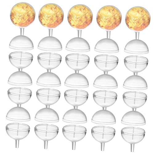 Operitacx 80 Stück Teiliges Transparente Schokoladenstraußhalter für Pralinen und Bonbons Glatte Runde Trüffelbecher für DIY Schokoladenbouquets Einfach Zusammenzubauen Vielseitig für von Operitacx