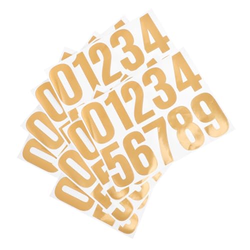 Operitacx 8Blatt Reflektierende Briefkastennummern Aufkleber Selbstklebend Für Hausadresse Tür Fenster Wetterfest Langlebig Und Sichtbar von Operitacx