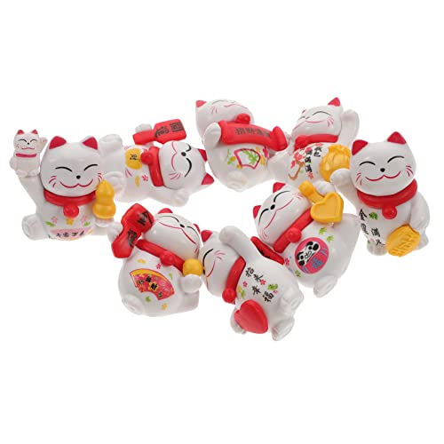 Operitacx 8st Glücklicher Katzen-kühlschrank-magnet Kawaii-küche Magnet Aufkleber Kinder Baby Gift Winkekatze Kühlschrankmagnet Maneki Lustige Dekore Harz 3d Magnete Dreidimensional von Operitacx