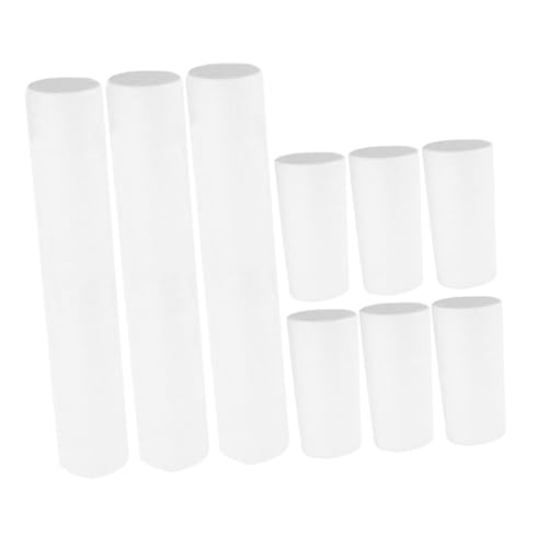 Operitacx 9 Stück Teiliges Schaumstoffzylinder aus Polystyrol Stabile Weiße Röhren für DIY Bastelprojekte Kindersichere Leichte Modelliermaterialien für Malen und Arrangements von Operitacx