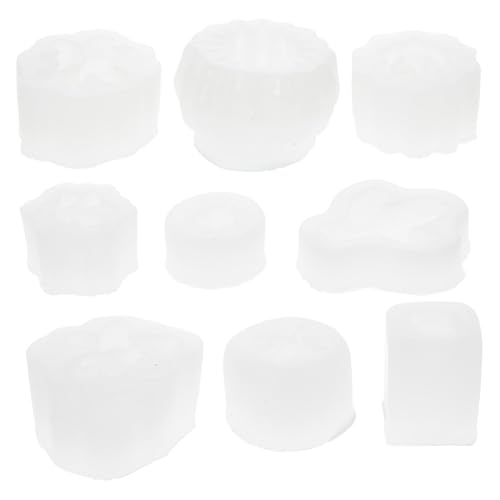 Operitacx 9 Stück Teiliges Silikon Kaktus Formen Flexible Epoxidharz Gießformen mit Flachem Boden Vielseitig für DIY Seifen Kerzen Kuchen Süßigkeiten dekoration Wiederverwendbar und von Operitacx