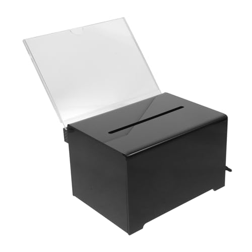 Operitacx Abschließbare Acrylspendenbox Schwarz mit Schlitz Transparente Vorschlags Wahlurne für Fundraising Kommentare Lose und Öffentliche Abstimmungen im Büro und Betrieb Operitacx Abschließbare Acrylspendenbox Schwarz mit Schlitz Transparente Vorschlags Wahlurne für Fundraising Kommentare Lose und Öffentliche Abstimmungen im Büro und Betrieb von Operitacx