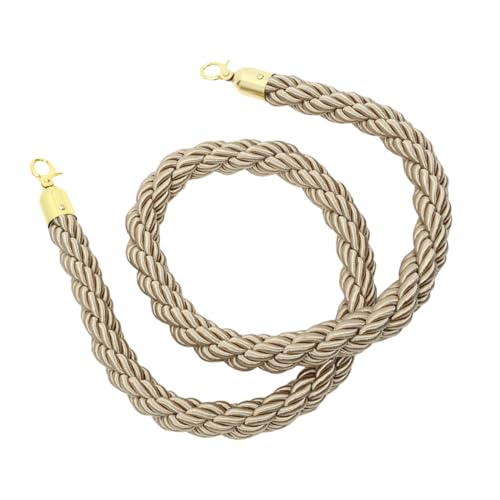 Operitacx Absperrseil Jute Geflochten mit Goldfarbenem Karabinerhaken Robustes Barriereseil für Warteschlangen und Personenleitsysteme bei Events Kinos Eröffnungen Vielseitig und von Operitacx