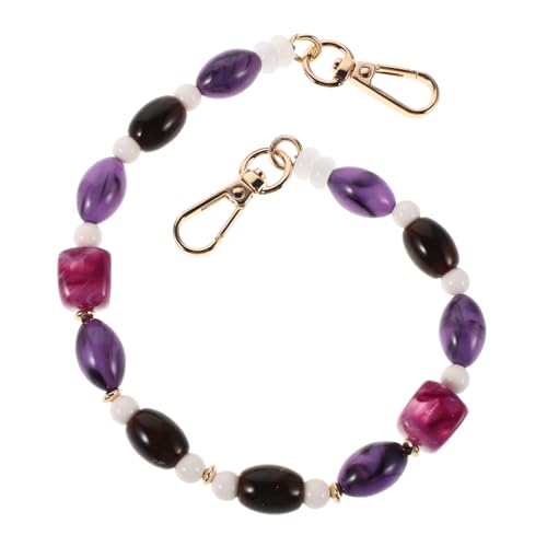 Operitacx Acrylperlen Handgelenkband Langlebiger Bunter Taschenriemen Verlängerer für Handtaschen Geldbörsen DIY Zubehör Lila Operitacx Acrylperlen Handgelenkband Langlebiger Bunter Taschenriemen Verlängerer für Handtaschen Geldbörsen DIY Zubehör Lila von Operitacx