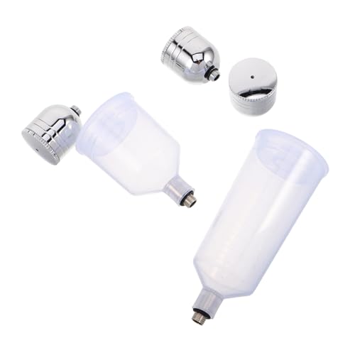 Operitacx Airbrush Farbbehälter Kunststoff Transparent Korrosionsbeständig Abnehmbar Ersatzbecher für Airbrush Spritzpistolen Malerei Zubehör Künstlerbedarf von Operitacx