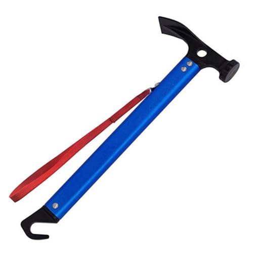 Operitacx Aluminiumlegierung Zelt hammer Blau Leichtes Camping zubehör mit Haken für Zeltheringe Einschlagen und Ziehen Outdoor Mallet für und Camper von Operitacx