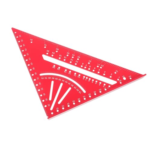 Operitacx Aluminiumlegierung Zimmermannsdreieck Lineal Winkelmessgerät mit Metrischem Maßstab Robust Präzises Holzhandwerkswerkzeug für Schreiner und Heimwerker von Operitacx