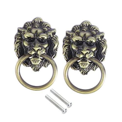 Operitacx Antiker Stil Türgriff Lion Head Möbelgriff Schrauben für Schrank Schublade und Kleiderschrank Robuste und Langlebige Möbelbeschläge Operitacx Antiker Stil Türgriff Lion Head Möbelgriff Schrauben für Schrank Schublade und Kleiderschrank Robuste und Langlebige Möbelbeschläge von Operitacx