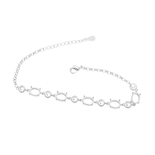 Operitacx Armbandzubehör Schmuckherstellungszubehör Armreif Tablett Lünette Armreif Lünettenfassungen Lünettenarmbänder Blanko Tablett Schmuckherstellung Armbandbasis Armbandbasis Lünette von Operitacx