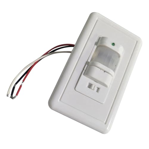 Operitacx Automatischer Ir Infrarot Bewegungsmelder Lichtschalter Weiß Wandmontage Sensor für Innenbeleuchtung mit US Standard Geeignet für Treppenhaus Flur Balkon von Operitacx