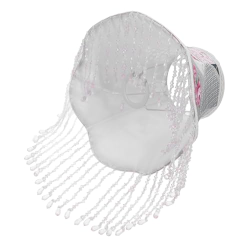 Operitacx Beaded Fringe Lampenschirm Vintage Stoff Lampenschirm mit Perlen und Fransen für Tischlampen Eleganter Boho Stil Langsam und Stilvoll von Operitacx