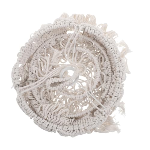 Operitacx Boho Makramee Lampenschirm mit Fransen Handgewebt aus Baumwollseil Dekorativer Ersatzschirm für Hängelampen Skandinavischer Stil Vielseitig für Innenbereiche und Fotografie Operitacx Boho Makramee Lampenschirm mit Fransen Handgewebt aus Baumwollseil Dekorativer Ersatzschirm für Hängelampen Skandinavischer Stil Vielseitig für Innenbereiche und Fotografie von Operitacx