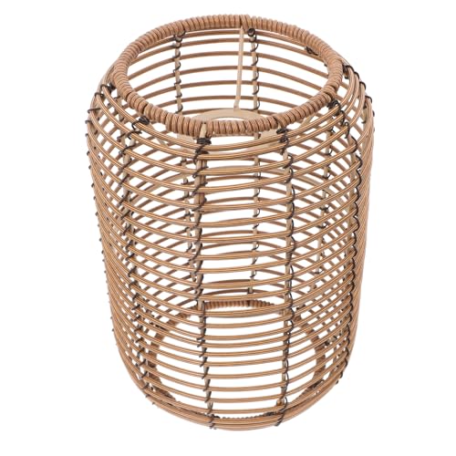 Operitacx Boho Vintage Deckenlampe mit Kunstvoll Gewebtem Geflochtenem Lampenschirm aus Kunst Rattan Pendelleuchte für Warmes Einladendes Licht und Stilvolle Retro Wohnraumdekoration von Operitacx