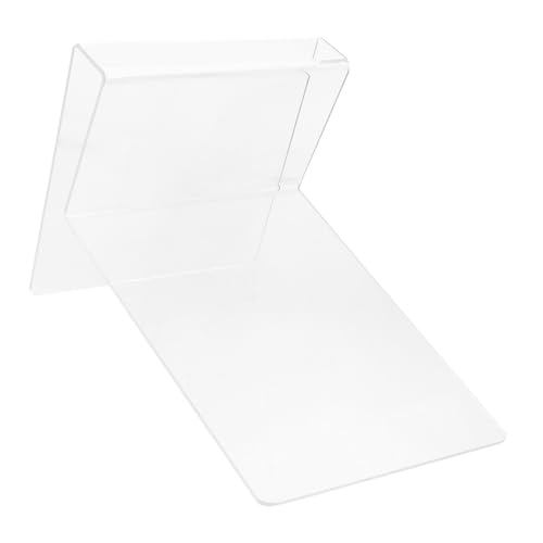 Operitacx Buchständer Transparent Förmig Robuster Buchhalter für Schreibtisch Regal oder Bibliothek Praktischer Bücherdisplay für Zuhause und Büro Einfache Installation von Operitacx