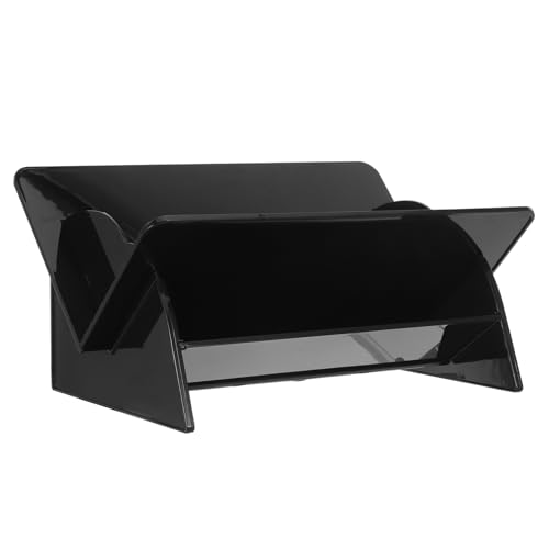 Operitacx Bücherregal Lagerregal Kleinigkeiten-Organizer Tabletop Storage Rack Home Schreibtisch-Buch-Organizer Schreibtisch Speicherorganisator Tisch-Bücherregal das Haustier Schwarz von Operitacx