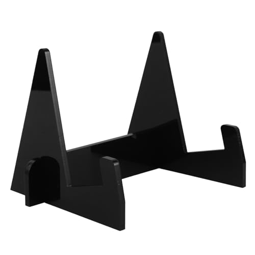 Operitacx Bücherregal Schwarz steht Stand Regale Ausstellungsbuch Transparenter Kochbuchständer aus Acryl Desktop-Staffeleien zur Präsentation von Fotos Basis anzeigen Book Display Holder von Operitacx