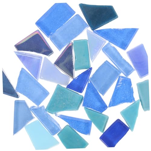 Operitacx Bunte Glasmosaikstücke Blau Mix Unregelmäßige DIY Bastelsteine für Haus Garten Dekoration Handgefertigt Bruchfest Kreativmaterial Operitacx Bunte Glasmosaikstücke Blau Mix Unregelmäßige DIY Bastelsteine für Haus Garten Dekoration Handgefertigt Bruchfest Kreativmaterial von Operitacx