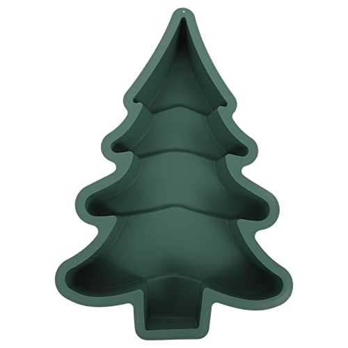 Operitacx Christbaumkuchen Weihnachtsbaum Kuchenform Silikon Weihnachten Silikon Backformen 3D Kuchenformen zum Backen Antihaft Backbleche - Grün 3D Kuchen formen von Operitacx