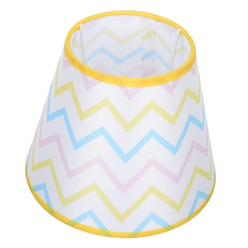 Operitacx Cloth Lamp Shade für Tischlampe Kreativer Gelber Wellen Lampenschirm Dekorative Abdeckung für Schreibtisch und Nachttischlampen Weiches Licht für Schlafzimmer und Wohnzimmer von Operitacx