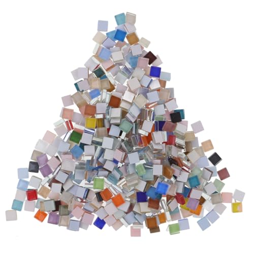 Operitacx DIY Mosaiksteine Bunte Glasmosaikstücke für Kunsthandwerk für Fotoalben Vasen Blumentöpfe Spiegel und Perfektes Bastelzubehör für Kreative Projekte von Operitacx