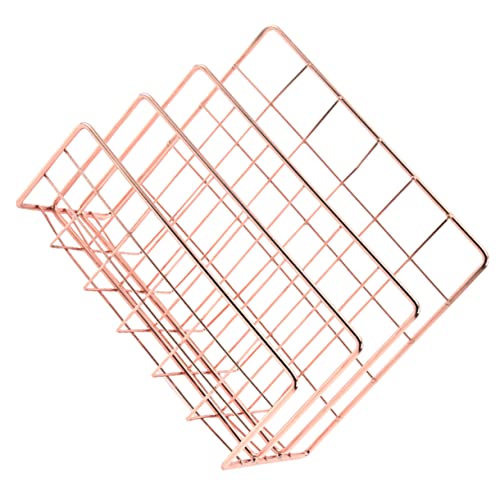 Operitacx Desktop-datei-Organizer Aus Eisen Für Büro Und Zuhause Dokumenten Und Briefablage Goldene Galvanisierung Kompakter Ständer Für Standard-postsendungen Dokumente Und Umschläge von Operitacx