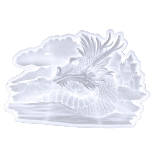 Operitacx Drachen Kopfform Silikon Harz Epoxy Form Halb-feste Burg Dekorative Hängen Ornament für von Operitacx