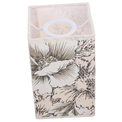 Operitacx Eckiger Lampenschirm aus Leinenstoff Passend Moderner Zylinderschirm Dekorativer Lampenzubehör Langlebiger Stoff für Nachttisch Tischlampen von Operitacx