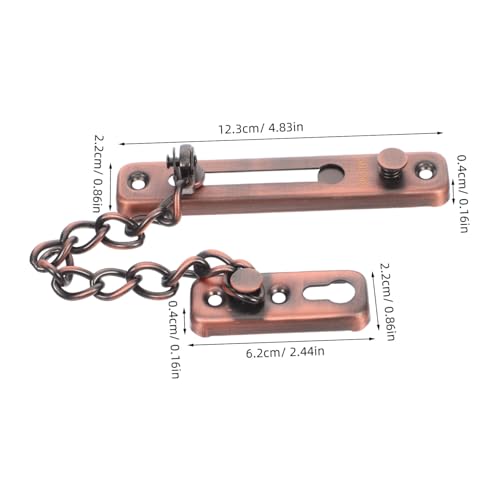 Operitacx Edelstahl Sicherheitskette Türkette mit Anti diebstahl Schloss Doppelte Verriegelung Einfache Bedienung Robuster Schutz für Hotelzimmer Fenster Innenbereich Dunkelrot Edelstahl Operitacx Edelstahl Sicherheitskette Türkette mit Anti diebstahl Schloss Doppelte Verriegelung Einfache Bedienung Robuster Schutz für Hotelzimmer Fenster Innenbereich Dunkelrot Edelstahl von Operitacx