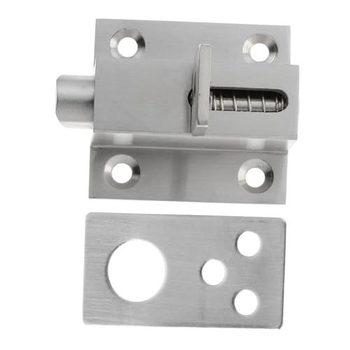 Operitacx Edelstahl Tür Riegel Sicherheitsschloss Langlebig Rostfrei Einfache Montage für Fenster Türen Schrank Bad Geeignet Robustes Schiebeschloss aus Edelstahl von Operitacx