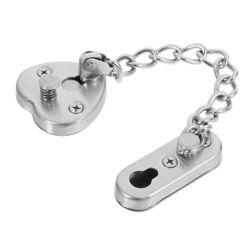 Operitacx Edelstahl Türkette Sicherheitskette mit Drucköffnung Verstellbares Diebstahlschutz-schloss Rostbeständig Keine Bohrung Stabile Hotel Haussicherung für Vordertürschutz von Operitacx