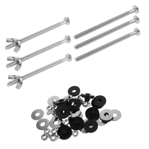 Operitacx Edelstahl Wc-tankschrauben Rostfreie Befestigungsschrauben mit Dichtung Schwerlast Toilette Montageset für Stabilen Sitz und Wasserdichte Verbindung Kompatibel für Toilettenwartung Operitacx Edelstahl Wc-tankschrauben Rostfreie Befestigungsschrauben mit Dichtung Schwerlast Toilette Montageset für Stabilen Sitz und Wasserdichte Verbindung Kompatibel für Toilettenwartung von Operitacx