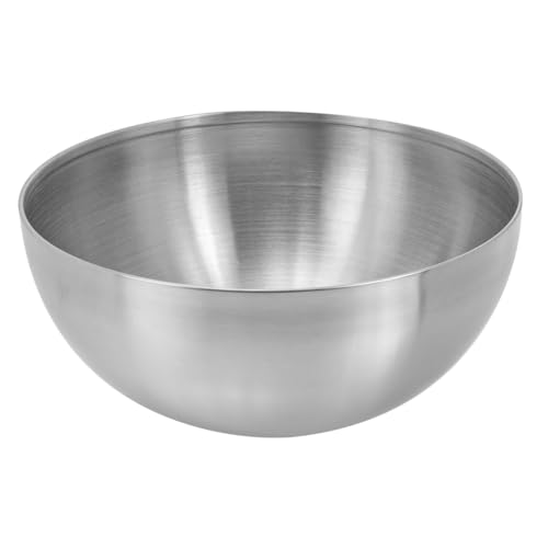 Operitacx Edelstahlschüsseln Suppe Müslischalen Große Kapazität Salatschüsseln Koreanische Suppe Reis Nudeln Ramen Schüssel Küche Lebensmittelbehälter Silber 15,2 cm von Operitacx