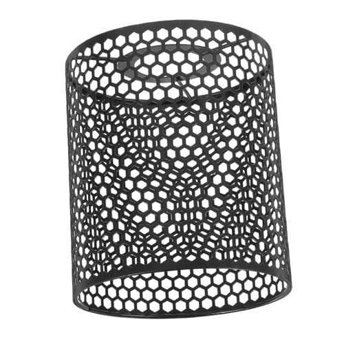 Operitacx Eisen Lampenschirm Hängelampe Modern Minimalistisch Hohlmuster Schwarz Robuster Lampenschirm Ersatz für Innenbeleuchtung Esszimmer Bar Flur von Operitacx