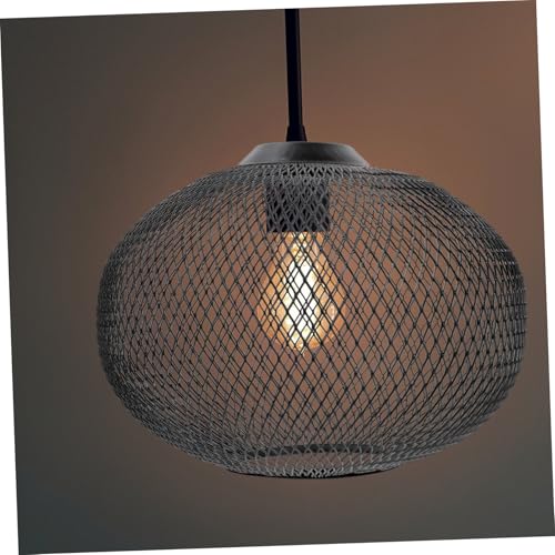 Operitacx Eisen Pendelleuchte Lampenschirm Geometrisch Hohl Lampenabdeckung Lampenschirm Käfig für Fassung Wohnraum Esszimmer Küche Büro Beleuchtung von Operitacx