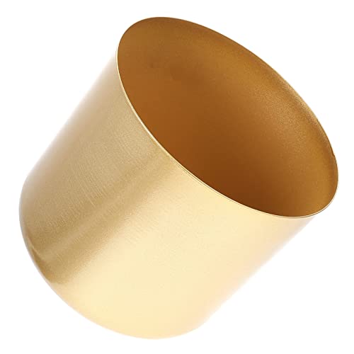 Operitacx Gold Metall Blumentopf, Garten Pflanzer, 20cm Indoor Runde Sukkulenten Container, Pflanztopf mit Drainageloch Operitacx Gold Metall Blumentopf, Garten Pflanzer, 20cm Indoor Runde Sukkulenten Container, Pflanztopf mit Drainageloch von Operitacx