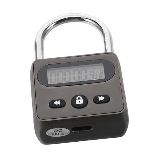 Operitacx Elektronisches Timer Vorhängeschloss mit LCD Display USB Wiederaufladbar Multifunktional Einstellbare Zeitsteuerung Automatische Selbstentriegelung für Studium und Zeitmanagement Operitacx Elektronisches Timer Vorhängeschloss mit LCD Display USB Wiederaufladbar Multifunktional Einstellbare Zeitsteuerung Automatische Selbstentriegelung für Studium und Zeitmanagement von Operitacx