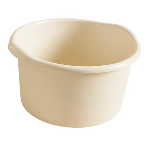 Operitacx Fußwanne Bad Produkt Becken Durchnässt Fuß Einweichen Erhitzt Füße Waschen Spa-Eimer Pp Beige von Operitacx
