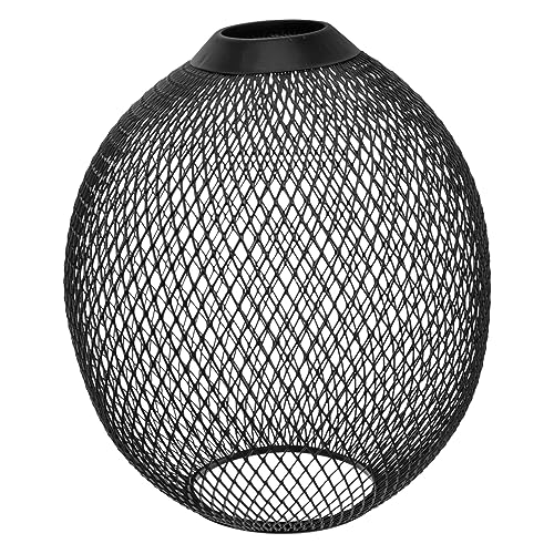 Operitacx Geometrischer Lampenschirm Eisen Dekorativer Lichtschatten für Deckenleuchten Schlichtes Design für Wohn und Essbereiche Stabil und Langlebig von Operitacx