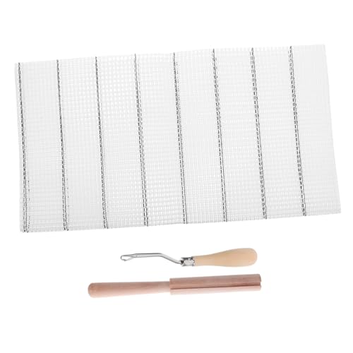 Operitacx Haken Tufting-Tuch für Teppiche Garnschneider-Stabwerkzeug Werkzeug zum Entfernen von Stickereien Teppichnetz Teppichrückenstoff Kunststoff-Mesh-Leinwand Teppichzubehör Plastik von Operitacx