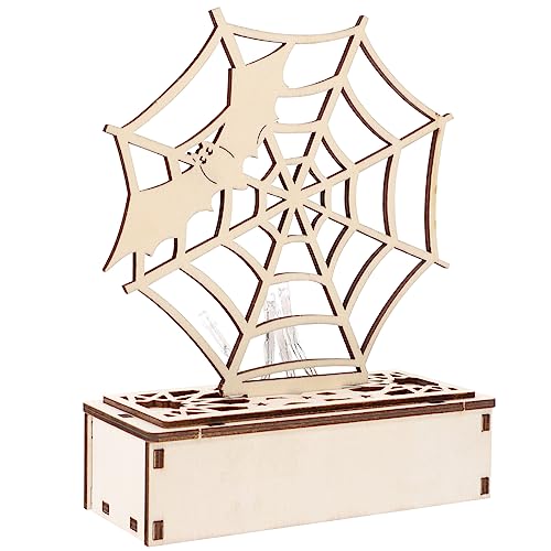 Operitacx Halloween Holz LED Tischlampe Spinnennetz Dekoratives Halloween Tischzentrum Deko Holzlicht mit Spinnennetz Stimmungsvolle LED Holzlampe für Innenbereiche Operitacx Halloween Holz LED Tischlampe Spinnennetz Dekoratives Halloween Tischzentrum Deko Holzlicht mit Spinnennetz Stimmungsvolle LED Holzlampe für Innenbereiche von Operitacx