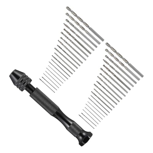 Operitacx Handbohrer Pin Vise mit Bohrern Handbohr Spiralbohrer für Holz Schmuck Modellbau DIY Basteln Kunststoff Bohren von Operitacx