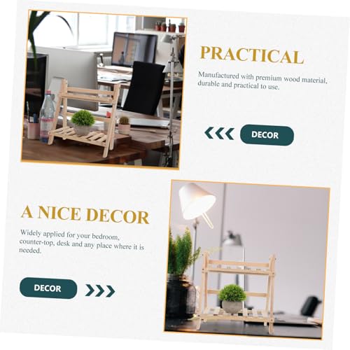 Operitacx Holz Klappbares Regal Stabiler Schreibtisch Organizer Aufsatzregal Multifunktional für Büro Zuhause von Operitacx