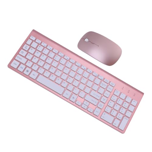 Operitacx Kabelloses Ultradünnes Tastatur Maus Set mit Leisem Low Profile Design Schnellem USB Empfänger Kompakt und Langlebig für Büro und Desktop Computer in Elegantem Roségold Operitacx Kabelloses Ultradünnes Tastatur Maus Set mit Leisem Low Profile Design Schnellem USB Empfänger Kompakt und Langlebig für Büro und Desktop Computer in Elegantem Roségold von Operitacx